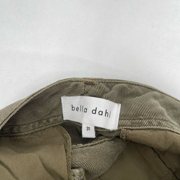 BELLA DAHL Sienna Pants Size 31 NWT Rolled Cargo Linen Blend Jogger Green Casual - Picture 7 of 16